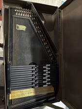 Vintage Oscar Schmidt Autoharp Model 73 With 12 Cords With Original Case