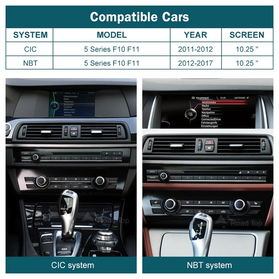 10.25"CarPlay Android Auto Multimedia Touch Screen Car For BMW 5 Series F10 F11 - Bild 2 von 4