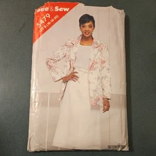 See & Sew 5479 Size 16-20 Jacket & Skirt Uncut 1986