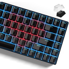130 PCS Black Jelly Crystal Keycaps OEM Profile Fits 61/68/84/87/98/100 MX