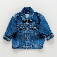 OshKosh B  Gosh Baby Denim Trucker Jacket 18M VTG Y2K Classic Western Blue Jean