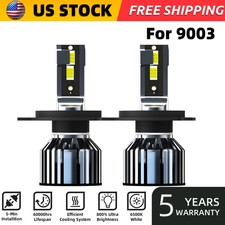 H49003 Led Headlight Bulbs Kit Highlow Beam Super Bright 6000k Cold White