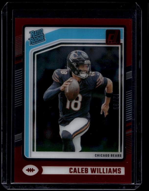 2024 Clearly Donruss Football Caleb Williams #51 Rookie Red /99
