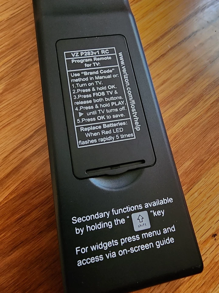 OEM Verizon Fios Big Button VZ P283v1 RC Remote Control - Image 3 of 4