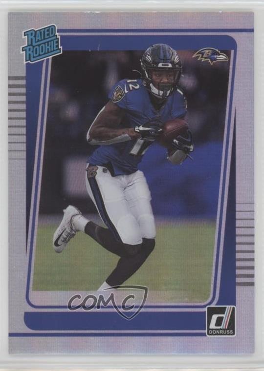 2021 Panini Donruss Rated Rookie No Name Rashod Bateman #265 0h6w