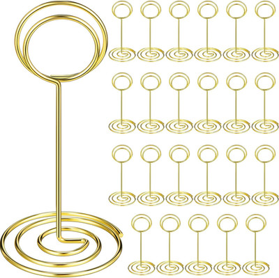 48 Pieces 3.35 Inch Table Number Holder Place Card Photo Holder Picture Name Men