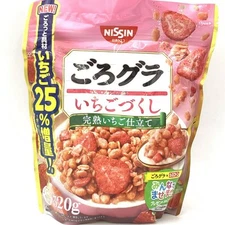 Nissin Gorogura Strawberry Granola High Fiber Cereal 320g草莓風味營養麥片