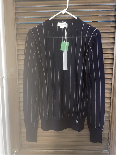 Stella McCartney Wool Pinstripe Light Knit jump Size Large NWT Color Ink/white