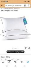 Standard Pillows Set of 2, Cooling and Supportive Standard Pack of 1 White