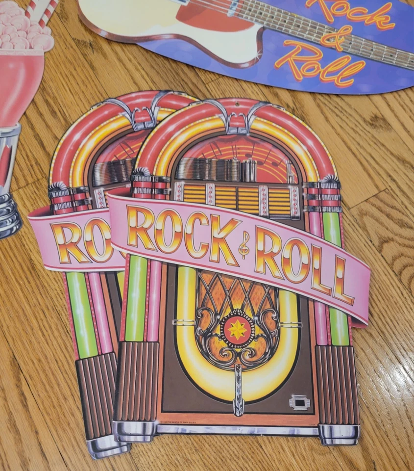 De colección 1988 Beistle Fabulous años 50 Jukebox Soda Fuente Papel Recortes 10 Piezas Foto 3 de 4