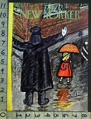 1953 SCHOOL TRAFFIC POLICEMAN CONTROL ABE BIRNBAUM ART NEW YORKER COVER FC348 