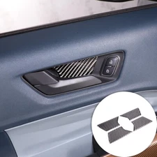 inner Door Handle Bezel Carbon Fiber Trim Stickers Fit For Ford Maverick 2022-23