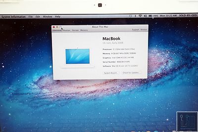 MacBook Early 2008 A1181 Laptop Intel Core 2 Duo 2.1GHz 4GB RAM