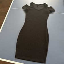 Jessica Simpson Bodycon Cold Shoulder Little Black Dress Size XS Extra Small