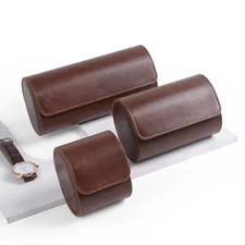 Leather Watch Case,Personalized Travel Watch Box for Him,Customized Leather