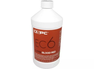 XSPC EC6 High Performance Premix PC Coolant, Translucent, 1000 mL, Blood Red