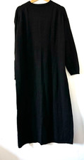 Zara Dress Size Small Long Oversized Style Wool Blend Black Long Sleeves New
