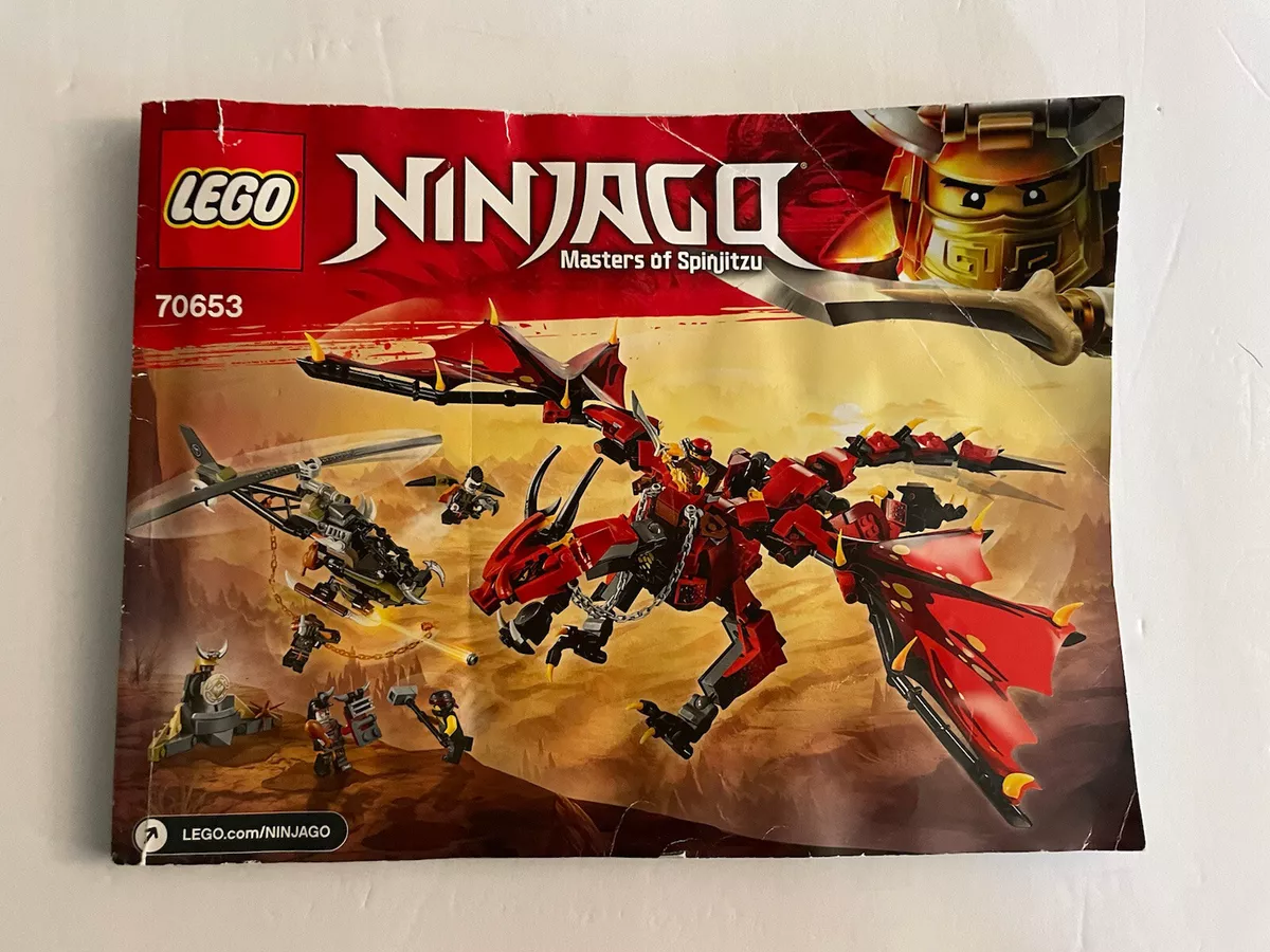 Trunk bibliotek Eller kunst Lego 70653 ~ Ninjago Masters of Spinjitzu, Manual Only no bricks. | eBay