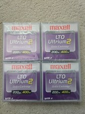 Maxell LTO Ultrium 2 Data Cartridge 200GB/400GB Lot of 4 New Sealed Blank