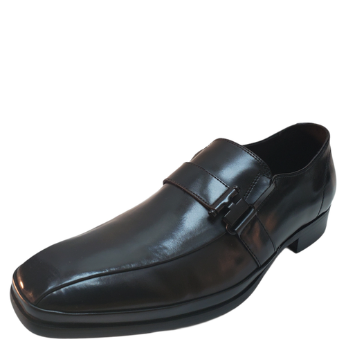 Kenneth Cole Reaction Men's Zap Strap Bike-Toe Loafers - Black 10.5