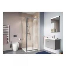 Crosswater Clear 6 Bi-Fold Door 760mm silver finish -  CABFSC0760