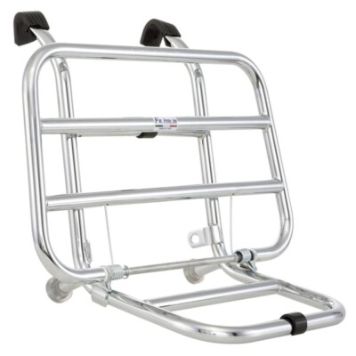 VESPA PX PE T5 LML STAR 1977 BIS 2016 CHROM FRONT KLAPPGEPÄCKTRÄGER
