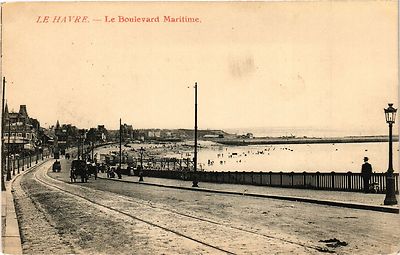 CPA: LE HAVRE, Le Boulevard Maritime (animé), années 1900