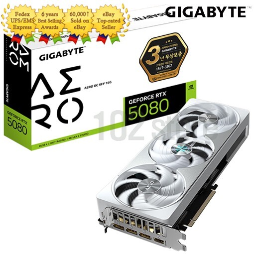 GIGABYTE GeForce RTX 5080 AERO OC SFF D7 16GB Gaming Graphics Card