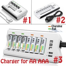 4 / 8 Slot Battery Charger For Ni-MH Ni-CD AA AAA Rechargeable Batteries Premium
