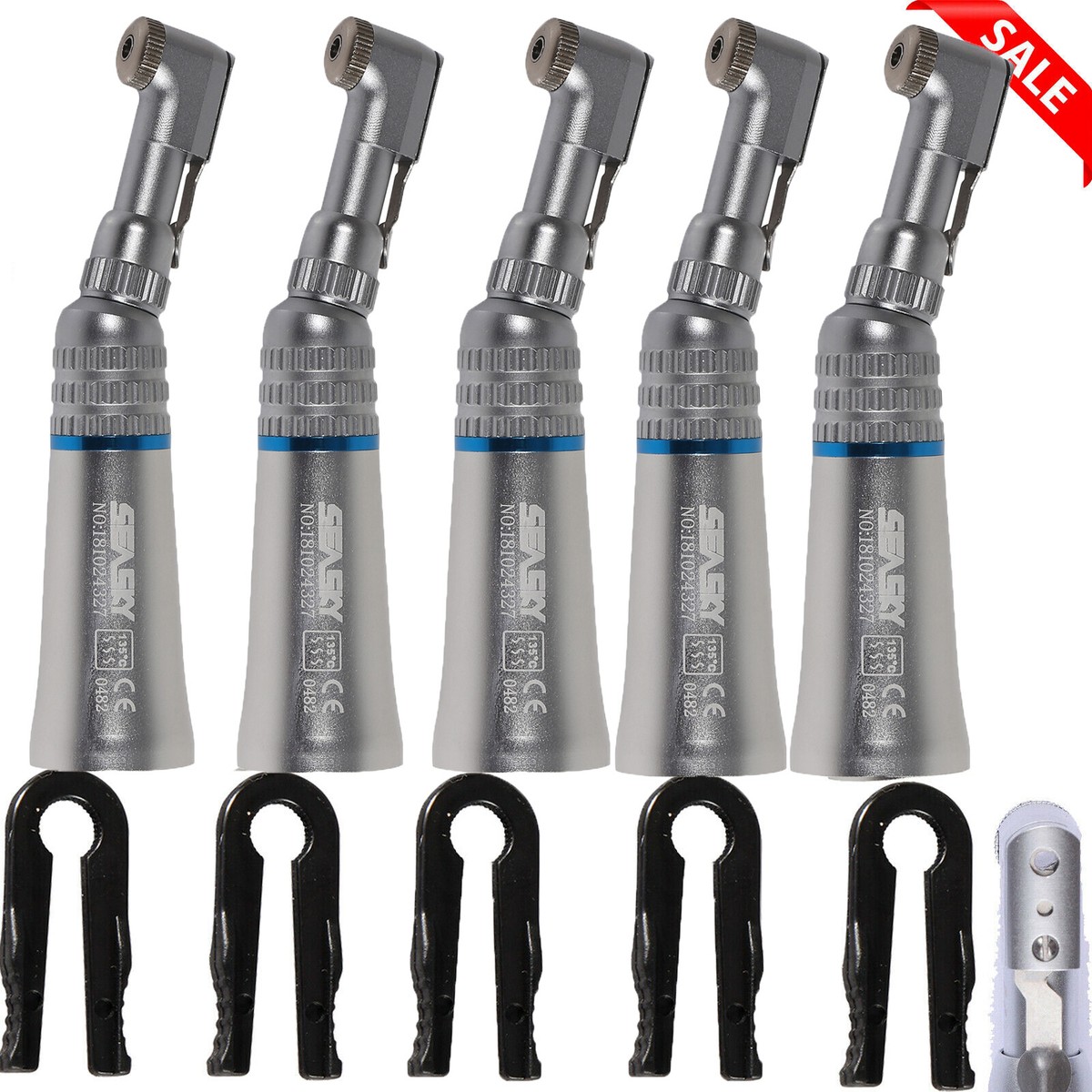 1-5Pcs Dental Slow Low Speed Handpiece E-type Latch Contra-angle NSK Style OR - Foto 7