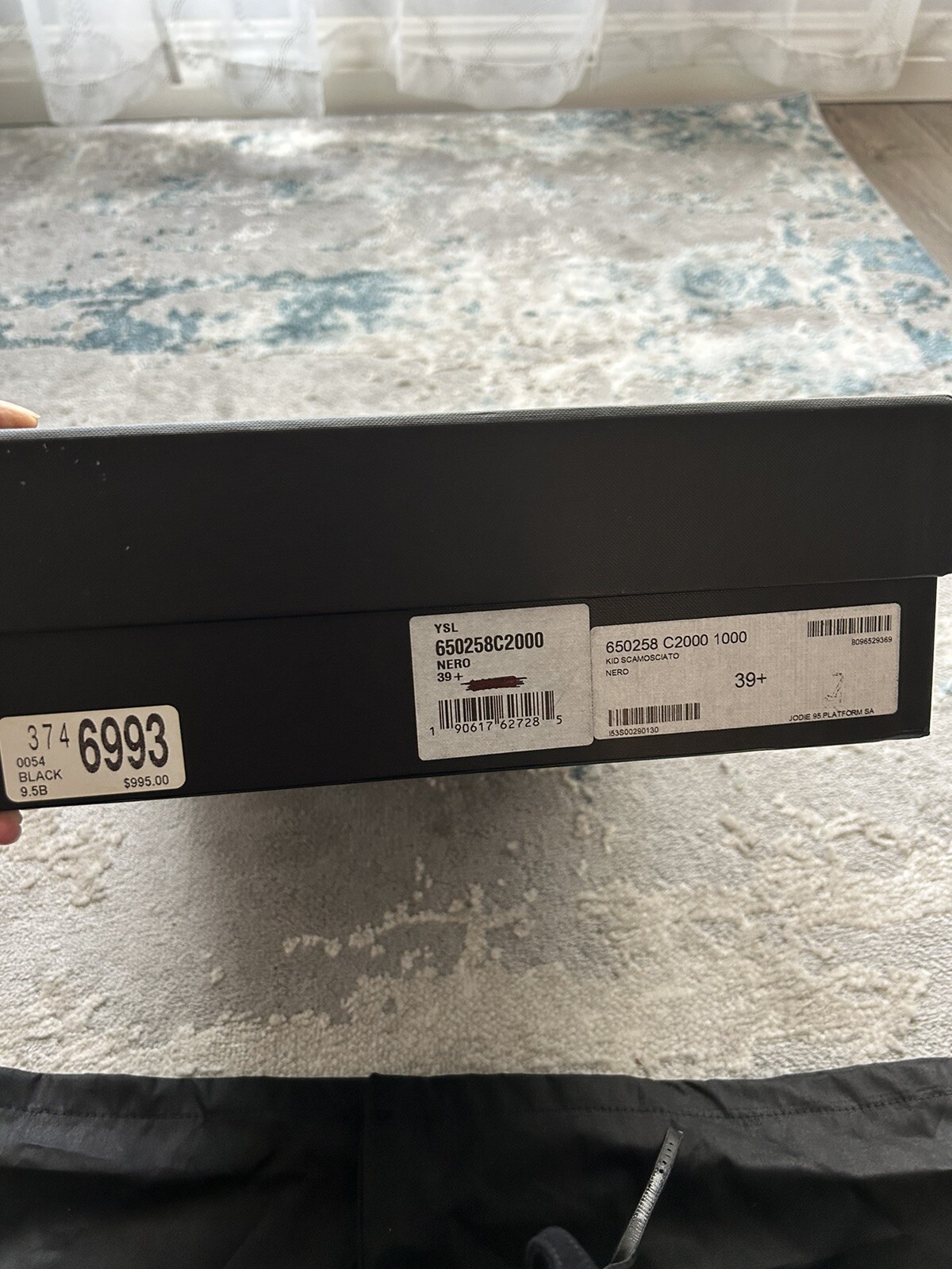 Sandali con plateau YSL Saint Laurent Jodie scamosciati 39 5