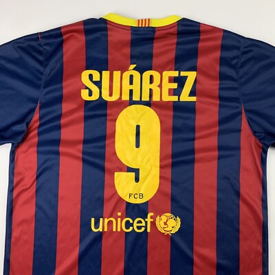【最安値！】FC Barcelona SUÁREZ 9 シャツ　サッカー FC Barcelona Luis Suarez #9 Replica Soccer Football Jersey