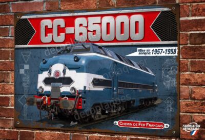 Plaque Métallique Locomotive électrique SNCF - Décoration Murale Ou Collection - Neuf Sous Emballage