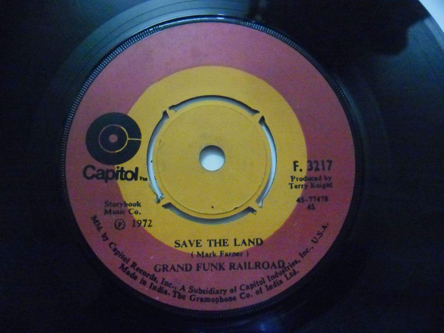 GRAND FUNK RAILROAD save the land rare SINGLE 7