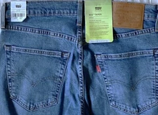 Levi's Men's 502 1344 PREMIUM BIG "E" TAPER 31X32 Blue ADV FLEX STRETCH NWT $98
