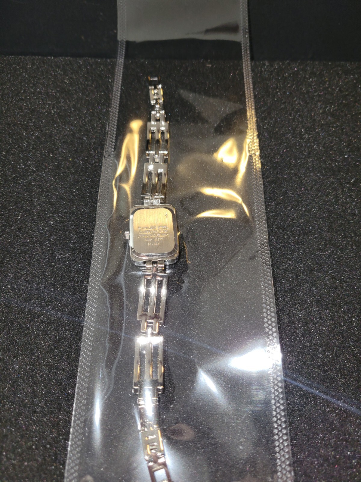 Silver Tone Dial Rectangle Case Bracelet Band Wat… - image 4