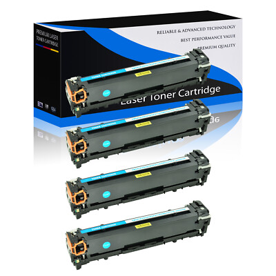 4PK CF211A Cyan Toner Cartridge For HP 131A LaserJet Pro 200 M251nw MFP M276nw