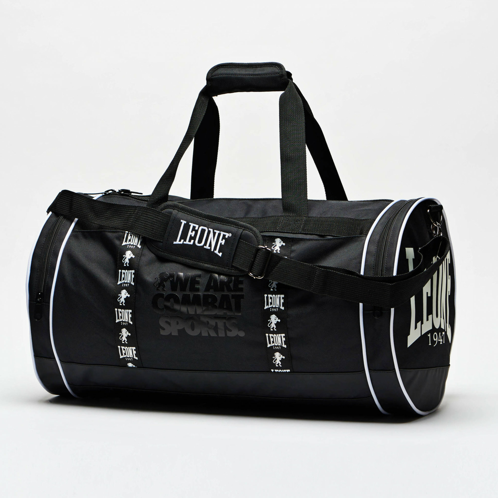 Borsone Palestra  LEONE Ultraresistente, colore nero,  BOXE KICK THAI MMA Borsa