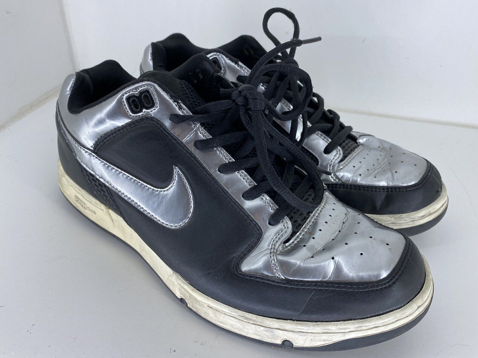 Nike Zoom Air Angus LA Raiders 2001 Black Silver 307247-002 Mens 11
