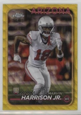 2024 Topps Chrome Yellow Wave Refractor 30/75 Marvin Harrison Jr Rookie RC 0xh3