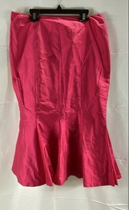 Luisa Spagnoli Women's Pink Silk Mermaid Midi Skirt Size IT 44