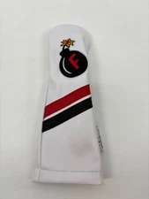 Sunfish Golf Hybrid Headcover White Dura Leather F Bomb Funny 3H 4H 5H 6H 7H