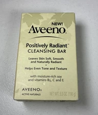 VTG 2003 Rare Aveeno positively Radiant Cleansing Bar Hypoallergenic NOS