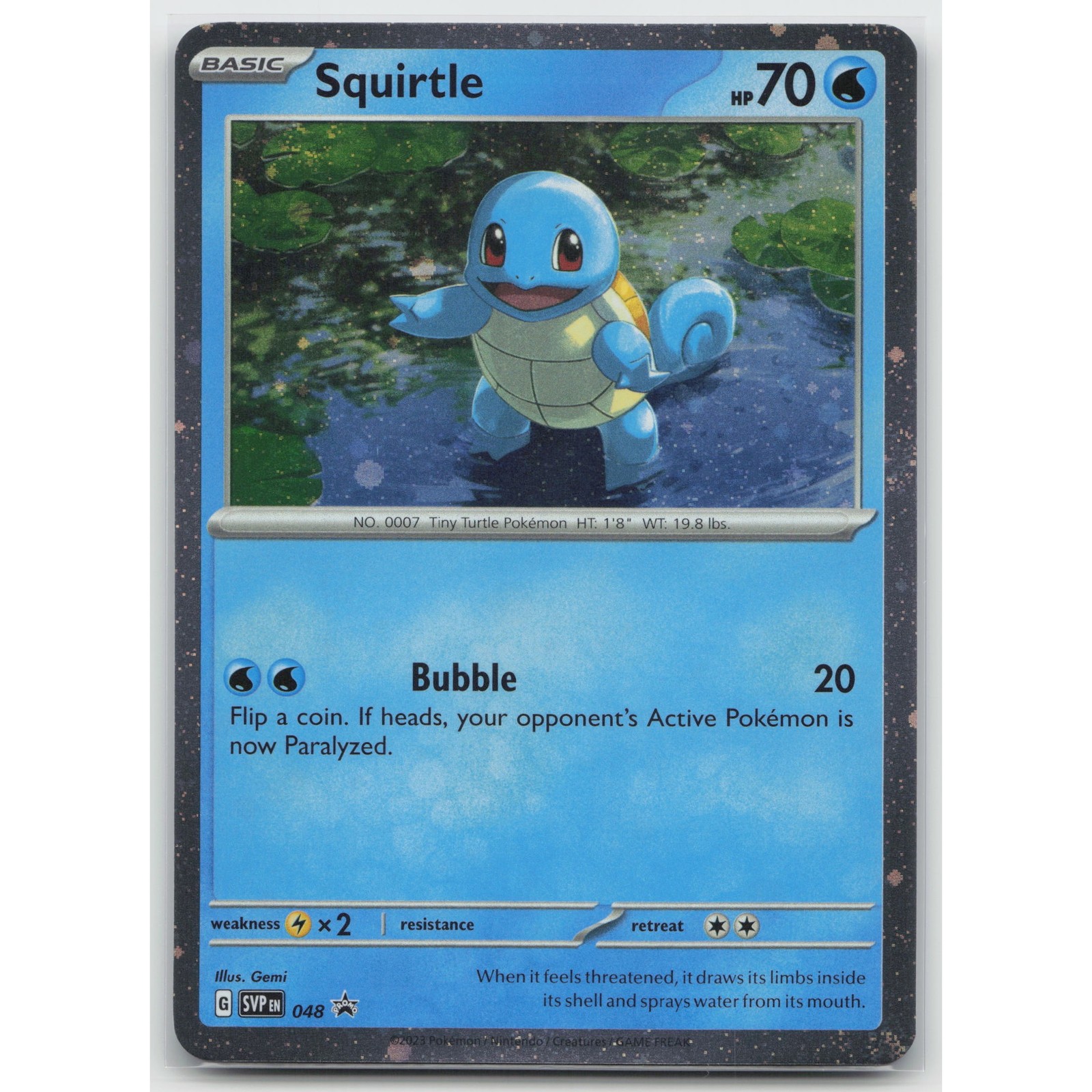 Squirtle (Cosmos Holo) Scarlet & Violet Promo Cards 048 P NM Pokemon