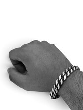 Herrenarmband 925 Sterling Silber, Panzerkette Kettenarmband Herren, Armband