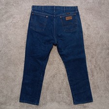 Vintage Wrangler Cowboy Cut Blue Jeans Mens Size 36x30 Blue Denim 13MWZ