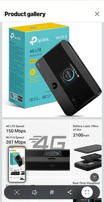 TP-Link M7352 4G MiFi Router,WiFi Dongle,Portable WiFi Router with SIM Slot, Por