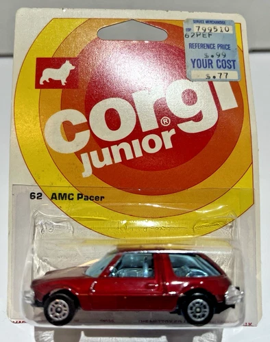 Vintage New in Package 1976 Corgi Junior #62 51035 Red AMC Pacer
