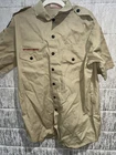 Boy Scout BSA UNIFORM SHIRT  Men’s  Large  Short Sleeve Tan B5