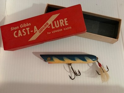 Vintage Stan Gibbs Cast-A-Lure In box, made on Cape Cod   Never used